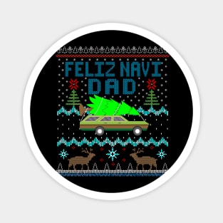 Feliz Navi Dad Christmas Tree Ugly Christmas Design Magnet